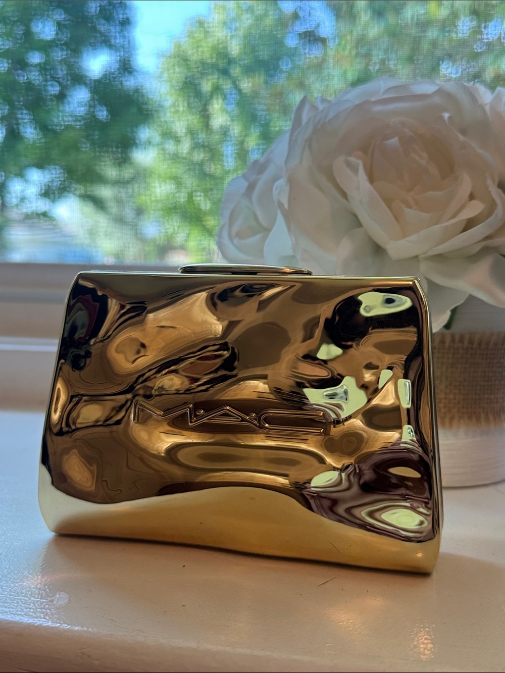 MAC Gold Reflective Compact Case